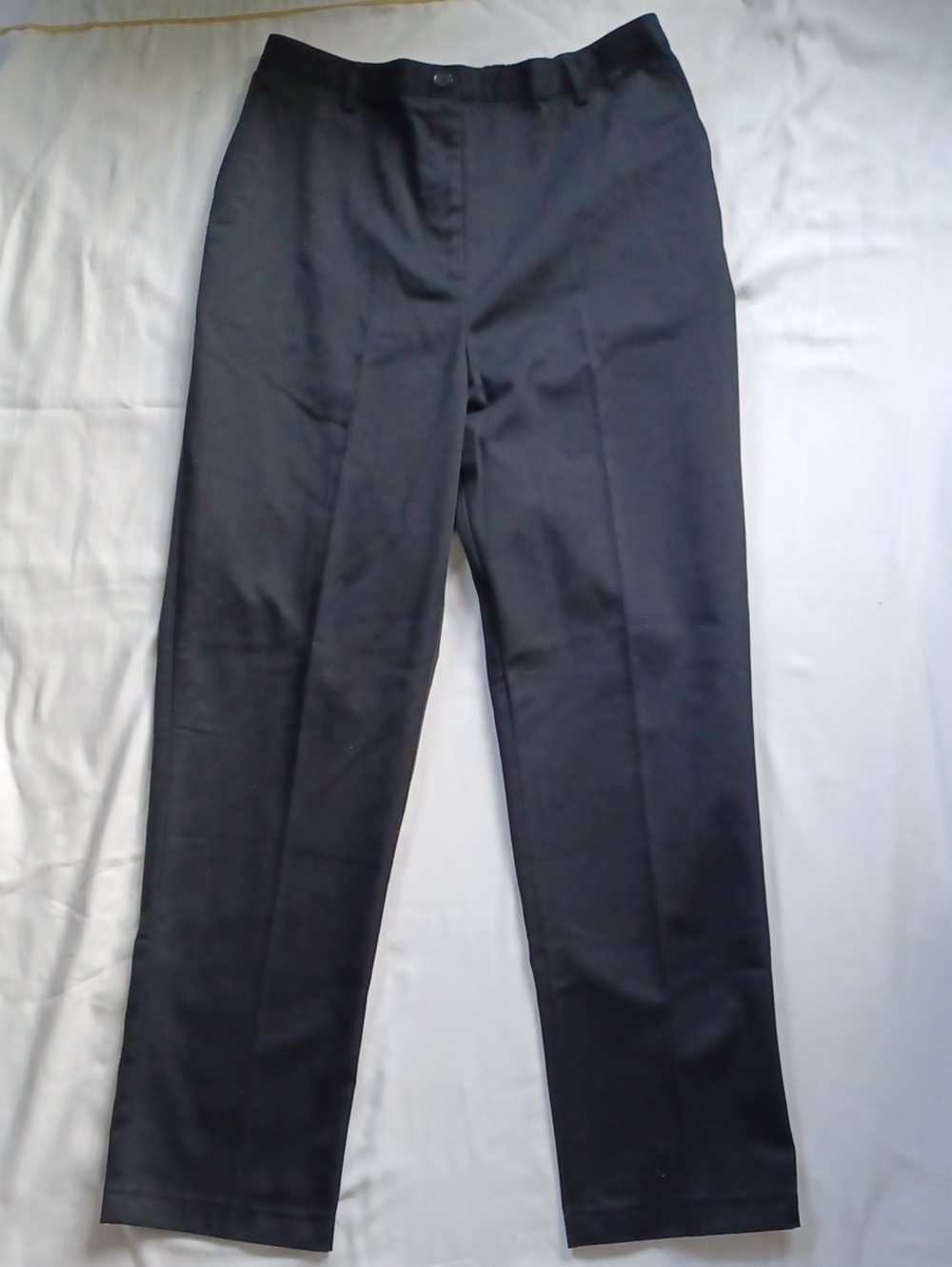 Lands' End Straight Leg/High Rise Elastic Waist Cotton Blend Pant- Sz. 12T
